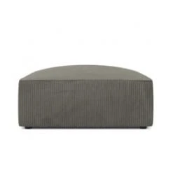 Micadoni Home Poufs Pouf En Velours Côtelé Bleu -Fauteuils Shop pouf en velours cotele gris clair 5