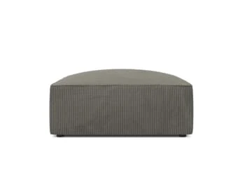Pouf en velours côtelé beige clair Micadoni Home Poufs Pouf En Velours Côtelé Beige Clair -Fauteuils Shop pouf en velours cotele gris clair