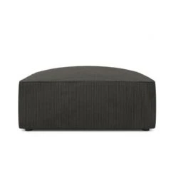 Micadoni Home Poufs Pouf En Velours Côtelé Gris Foncé