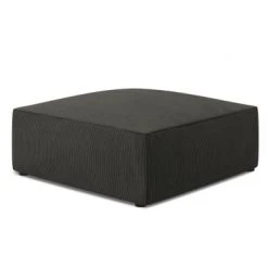 Micadoni Home Poufs Pouf En Velours Côtelé Gris Foncé -Fauteuils Shop pouf en velours cotele gris fonce 3