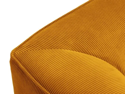 Pouf en velours côtelé jaune Micadoni Home Poufs Pouf En Velours Côtelé Jaune -Fauteuils Shop pouf en velours cotele jaune 1