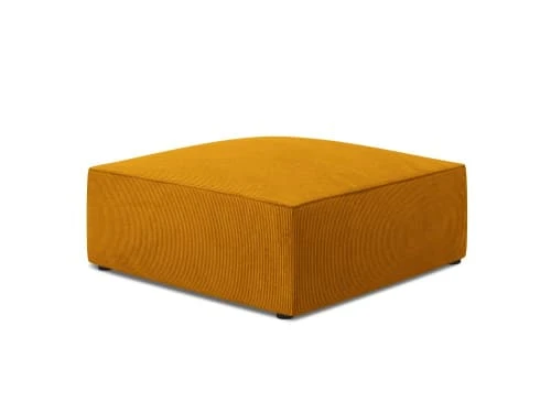 Pouf en velours côtelé jaune Micadoni Home Poufs Pouf En Velours Côtelé Jaune -Fauteuils Shop pouf en velours cotele jaune 2