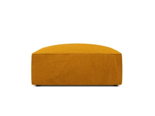 Pouf en velours côtelé jaune Micadoni Home Poufs Pouf En Velours Côtelé Jaune -Fauteuils Shop pouf en velours cotele jaune