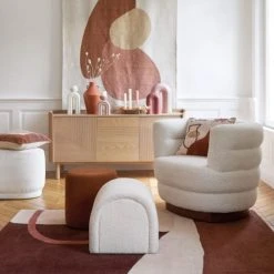 Maisons Du Monde Poufs Pouf En Velours Côtelé Marron -Fauteuils Shop pouf en velours cotele marron 1000 8 40 222793 2