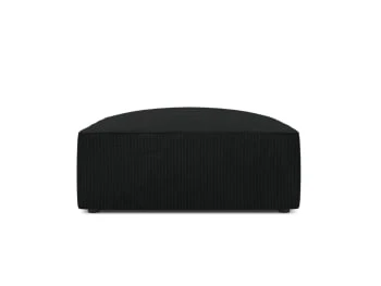 Pouf en velours côtelé jaune Micadoni Home Poufs Pouf En Velours Côtelé Jaune -Fauteuils Shop pouf en velours cotele noir 2