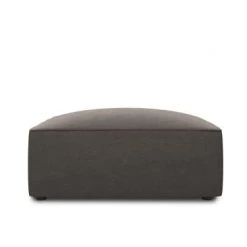 Micadoni Home Poufs Pouf En Velours Gris Foncé