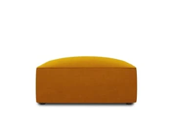 Pouf en velours gris foncé Micadoni Home Poufs Pouf En Velours Gris Foncé -Fauteuils Shop pouf en velours jaune 4