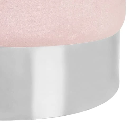 Pouf en velours rose Beliani Poufs Pouf En Velours Rose -Fauteuils Shop pouf en velours rose 3