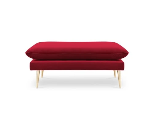 Pouf en velours rouge Micadoni Home Poufs Pouf En Velours Rouge -Fauteuils Shop pouf en velours rouge 2