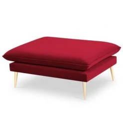 Micadoni Home Poufs Pouf En Velours Rouge 3 Micadoni Home Poufs Pouf En Velours Rouge -Fauteuils Shop pouf en velours rouge 3