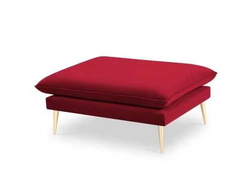 Pouf en velours rouge Micadoni Home Poufs Pouf En Velours Rouge -Fauteuils Shop pouf en velours rouge 3
