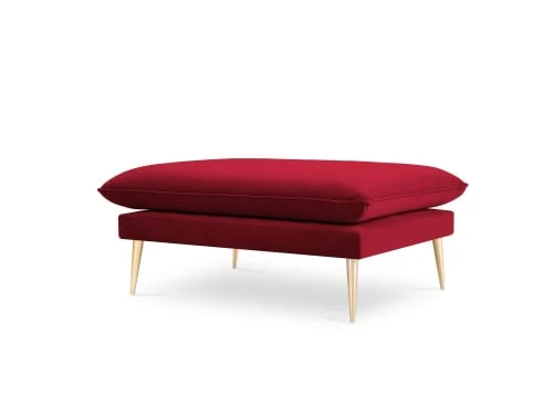 Pouf en velours rouge Micadoni Home Poufs Pouf En Velours Rouge -Fauteuils Shop pouf en velours rouge