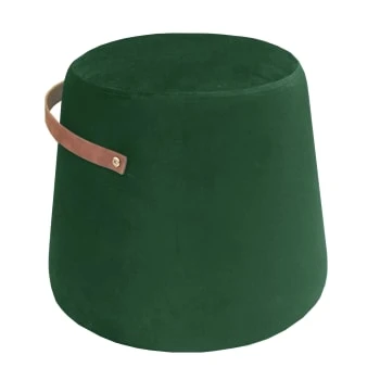 Pouf en velours vert avec corde Nordlys Poufs Pouf En Velours Vert Avec Corde -Fauteuils Shop pouf en velours vert avec corde 2