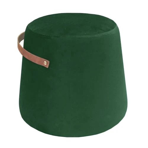 Pouf en velours vert avec corde Nordlys Poufs Pouf En Velours Vert Avec Corde -Fauteuils Shop pouf en velours vert avec corde