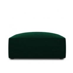 Micadoni Home Poufs Pouf En Velours Beige -Fauteuils Shop pouf en velours vert bouteille 1