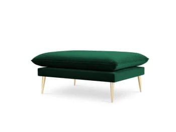 Pouf en velours rouge Micadoni Home Poufs Pouf En Velours Rouge -Fauteuils Shop pouf en velours vert bouteille 6