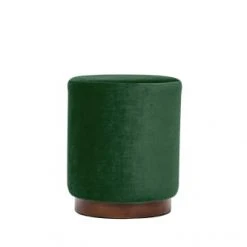 Nordlys Poufs Pouf En Velours Vert Et Base En Bois 3 Nordlys Poufs Pouf En Velours Vert Et Base En Bois -Fauteuils Shop pouf en velours vert et base en bois 3