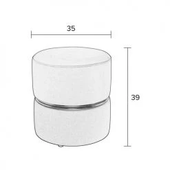 Drawer Poufs Pouf En Velours Vieux Rose Et Bordeaux -Fauteuils Shop pouf en velours vieux rose et bordeaux 3