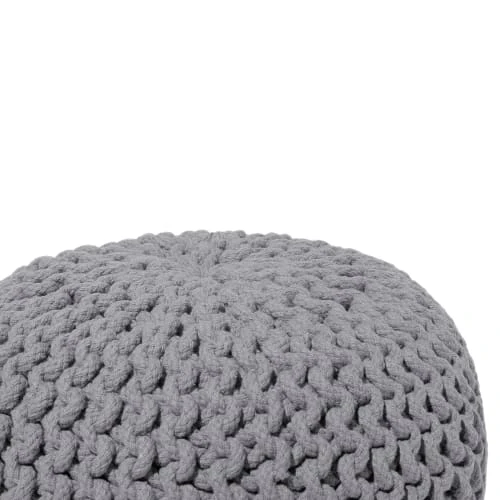 Pouf gris foncé 40 x 25 cm Beliani Poufs Pouf Gris Foncé 40 X 25 Cm -Fauteuils Shop pouf gris fonce 40 x 25 cm 2