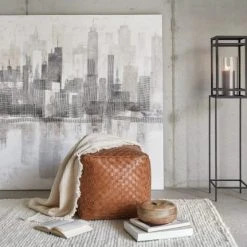 Maisons Du Monde Poufs Pouf Imitation Cuir Marron 4 Maisons Du Monde Poufs Pouf Imitation Cuir Marron -Fauteuils Shop pouf imitation cuir marron 1000 9 0 222794 5