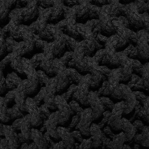 Pouf noir 40 x 25 cm Beliani Poufs Pouf Noir 40 X 25 Cm -Fauteuils Shop pouf noir 40 x 25 cm 4