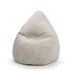 Sitting Point Poufs Pouf Poire Aspect Cuir Vielli Gris 70x110 -Fauteuils Shop pouf poire aspect cuir vielli beige 70x110 1