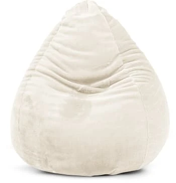 Pouf poire XL d'intérieur fourrure douce beige 70x110cm Sitting Point Poufs Pouf Poire XL D'intérieur Fourrure Douce Beige 70x110cm -Fauteuils Shop pouf poire xl d interieur fourrure douce beige 70x110cm 2