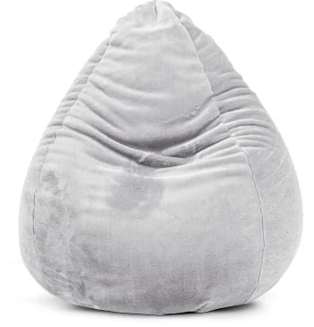Pouf poire XL d'intérieur fourrure douce beige 70x110cm Sitting Point Poufs Pouf Poire XL D'intérieur Fourrure Douce Beige 70x110cm -Fauteuils Shop pouf poire xl d interieur fourrure douce gris clair