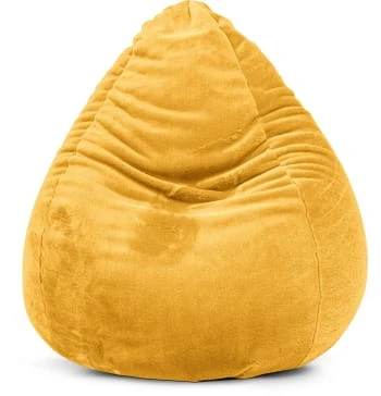 Pouf poire XL d'intérieur fourrure douce beige 70x110cm Sitting Point Poufs Pouf Poire XL D'intérieur Fourrure Douce Beige 70x110cm -Fauteuils Shop pouf poire xl d interieur fourrure douce moutarde