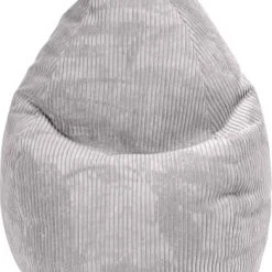 Sitting Point Poufs Pouf Poire XL D'intérieur Velours Grosse Cote Anthracite 70x110cm -Fauteuils Shop pouf poire xl d interieur velours grosse cote gris clair 70x110cm 1