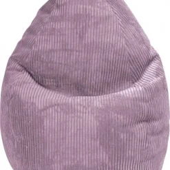 Sitting Point Poufs Pouf Poire XL D'intérieur Velours Grosse Cote Mauve 70x110cm