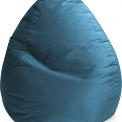 Sitting Point Poufs Pouf Poire XXL D'intérieur Aspect Velours Pétrole 80x130cm
