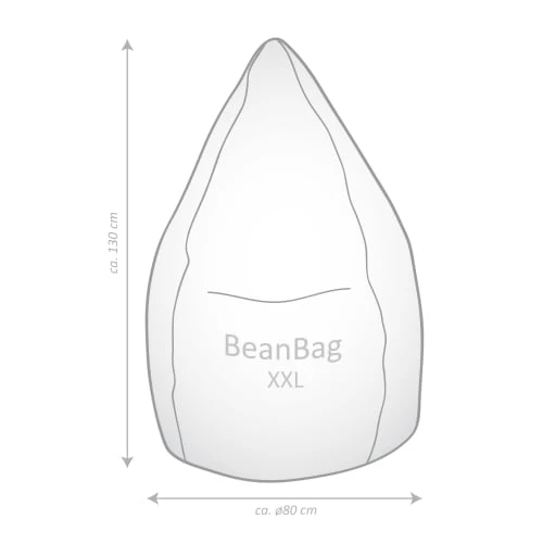 Pouf poire XXL d'intérieur bleu foncé 80x130cm Sitting Point Poufs Pouf Poire XXL D'intérieur Bleu Foncé 80x130cm -Fauteuils Shop pouf poire xxl d interieur bleu fonce 80x130cm 3