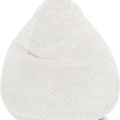 Sitting Point Poufs Pouf Poire XXL Fausse Fourrure Douce à Relief Rose Nude 80x130cm -Fauteuils Shop pouf poire xxl fausse fourrure douce a relief ivoire 80x130cm 5