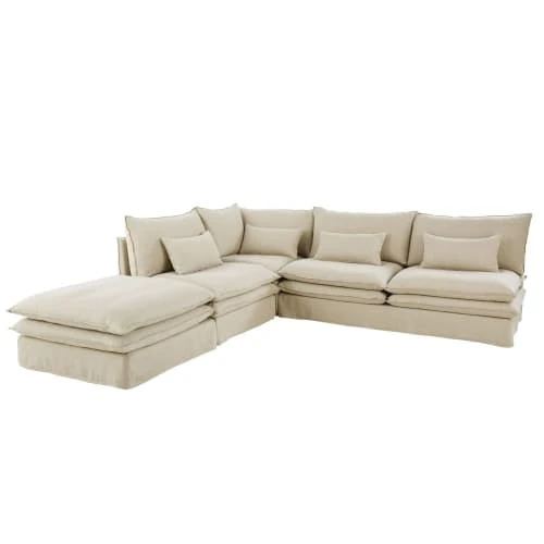 Pouf pour canapé modulable en lin Maisons Du Monde Assises Pouf Pour Canapé Modulable En Lin -Fauteuils Shop pouf pour canape modulable en lin 1000 6 1 187822 4