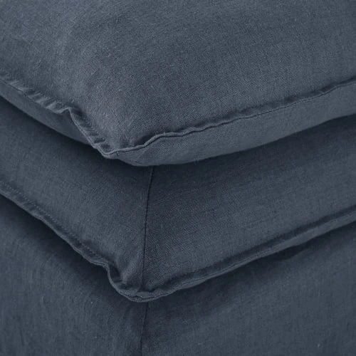 Pouf pour canapé modulable en lin bleu nuit Maisons Du Monde Poufs Pouf Pour Canapé Modulable En Lin Bleu Nuit -Fauteuils Shop pouf pour canape modulable en lin bleu nuit 1000 3 30 202201 3