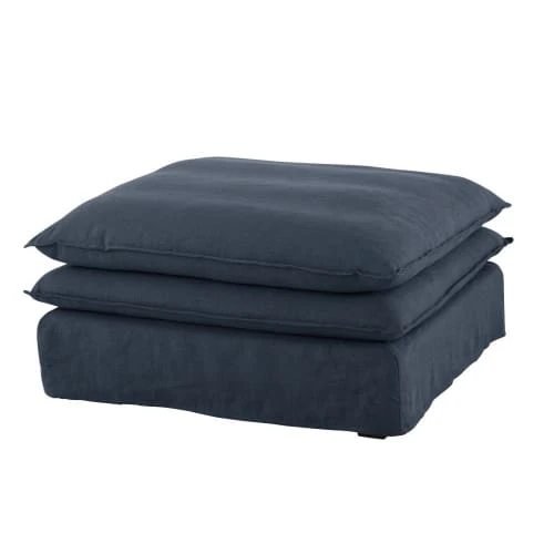 Pouf pour canapé modulable en lin bleu nuit Maisons Du Monde Poufs Pouf Pour Canapé Modulable En Lin Bleu Nuit -Fauteuils Shop pouf pour canape modulable en lin bleu nuit 1000 3 30 202201 6