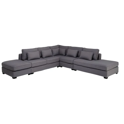 Pouf pour canapé modulable gris clair Maisons Du Monde Assises Pouf Pour Canapé Modulable Gris Clair -Fauteuils Shop pouf pour canape modulable gris clair 1000 14 1 180401 4