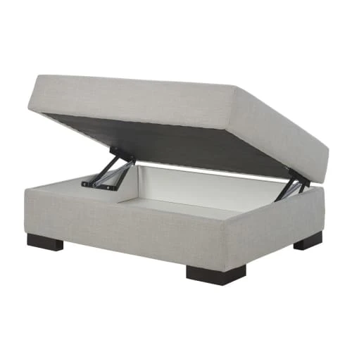 Pouf pour canapé modulable gris clair avec coffre de rangement Maisons Du Monde Poufs Pouf Pour Canapé Modulable Gris Clair Avec Coffre De Rangement -Fauteuils Shop pouf pour canape modulable gris clair avec coffre de rangement 1000 11 28 213310 2