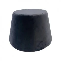 Today Poufs Pouf Recouvert De Velours Noir 31,5x34x46,5cm