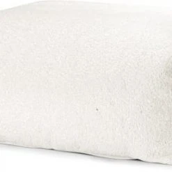 Sitting Point Poufs Pouf Repose Pied Carré Fourrure Douce Beige 55x65x35cm