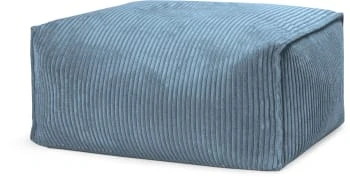 Pouf repose pied carré velours grosse cote bleu pétrole 55x65x35cm Sitting Point Poufs Pouf Repose Pied Carré Velours Grosse Cote Bleu Pétrole 55x65x35cm -Fauteuils Shop pouf repose pied carre velours grosse cote bleu petrole 55x65x35cm 3