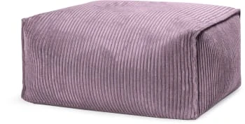 Pouf repose pied carré velours grosse cote bleu pétrole 55x65x35cm Sitting Point Poufs Pouf Repose Pied Carré Velours Grosse Cote Bleu Pétrole 55x65x35cm -Fauteuils Shop pouf repose pied carre velours grosse cote mauve 55x65x35cm 1