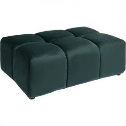 Kare Design Poufs Pouf Repose-pieds En Velours Vert Foncé -Fauteuils Shop pouf repose pieds en velours vert fonce 3