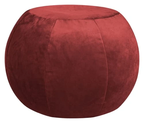 Pouf rond d'intérieur en velours bordeaux Sitting Point Poufs Pouf Rond D'intérieur En Velours Bordeaux -Fauteuils Shop pouf rond d interieur en velours