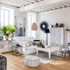 Maisons Du Monde Poufs Pouf Rond En Coton Imprimé 5 Maisons Du Monde Poufs Pouf Rond En Coton Imprimé -Fauteuils Shop pouf rond en coton imprime 1000 3 32 165549 5