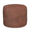 Rendez Vous Déco Poufs Pouf Rond En Cuir Camel