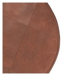 Rendez Vous Déco Poufs Pouf Rond En Cuir Camel -Fauteuils Shop pouf rond en cuir camel 4