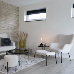 House Nordic Poufs Pouf Rond En Tissu Bouclette Et Métal D35,5cm Blanc 5 House Nordic Poufs Pouf Rond En Tissu Bouclette Et Métal D35,5cm Blanc -Fauteuils Shop pouf rond en tissu bouclette et metal d35 5cm blanc 5