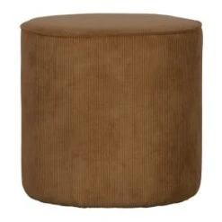 Woood Poufs Pouf Rond En Tissu Côtelé Gris -Fauteuils Shop pouf rond en tissu cotele marron
